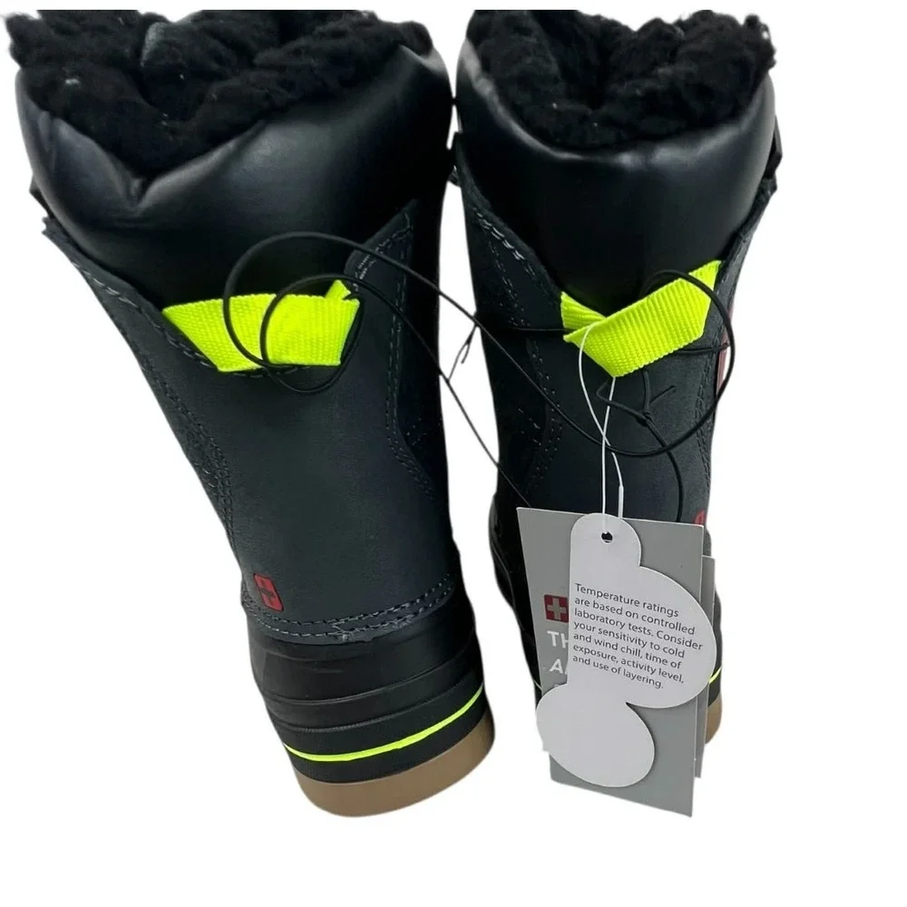 Swiss Tech Kids Size 10 Insulated to -25 degrees Black Winter‎ Boots